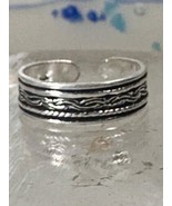 Toe braid ring pinky toe braided band size 2.50 adjustable sterling silv... - $37.91 CAD