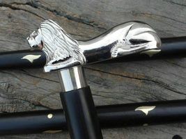 Designer -Solid brass Lion Head Walking Cane Stick Vintage Nautical Gift for Men - £20.77 GBP
