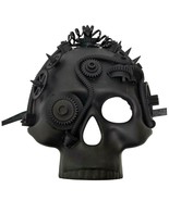 Black Steampunk Gears Jawless Skull Halloween Masquerade Mask - $621.79 MXN