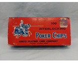 100 Vintage Arrco Interlocking Red White Blue Playing Card Poker Chips - £7.88 GBP