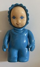 Vtg Little Tikes dollhouse Nursery Family Figure Blue Pajama 2.5&quot; Baby doll - $19.75