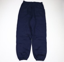 NOS Vtg 90s Streetwear Mens XL Blank Heavyweight Cuffed Joggers Sweatpants Navy - £62.24 GBP