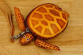 Hawaii Souvenir 3D Figural Sea Turtle Coin Purse Wristlet Zip Closure 6&quot; - £19.70 GBP