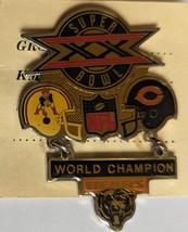 1986 NFL SuperBowl XX World Champion Chicago Bears vs Patriots Peter David Pin - £12.74 GBP