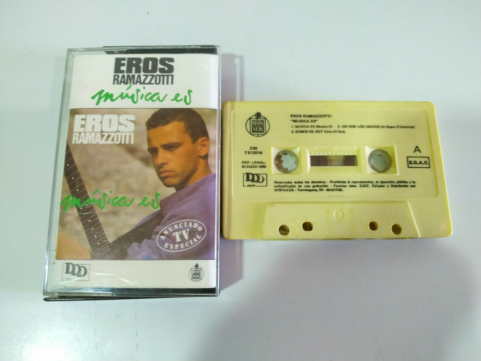Eros Ramazzotti Musica es 1988 Hispavox Sung IN Spanisch - Kassette Esp Item image 5