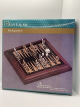 Vintage Small Elegant  Wooden Tabletop  Backgammon Set New in Box Gift G... - £12.77 GBP