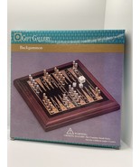 Vintage Small Elegant  Wooden Tabletop  Backgammon Set New in Box Gift G... - £13.02 GBP