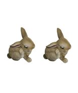 Set of 2 Bunny Rabbits Resin Decoration Tall 4 1/2&quot; Tall Home &amp; Garden - $10.95