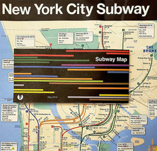 Full Size New York City MTA Transit NYC Subway Train Railroad Map Latest Version - £3.16 GBP