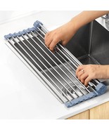 MECHEER Over The Sink Dish Drying Rack, Roll Up Dish Drying Rack Kitchen... - $20.78