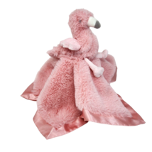 Cloud Island Pink Flamingo Security Blanket Stuffed Animal Plush Satin Bottom - £36.88 GBP
