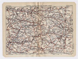 1930 Original Vintage Map Of Picardie Champagne Reims Soissons Compiegne France - $24.71