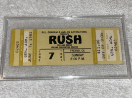 Rush 1981 Unused Rock Concert Ticket Geddy Lee Selland Arena Neil Peart Usa Gig - £62.99 GBP