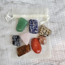 Tumbled Rock Crystals, Set of Eight Polished Stones, gemstone crafts, home decor image 2
