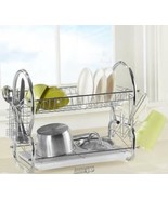 Home Basics Space-Saving Chrome Dish Rack - $29.85 CAD