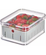 Idesign Recycled Plastic Crisp Produce Storage Containers With Lid, Clea... - $37.99