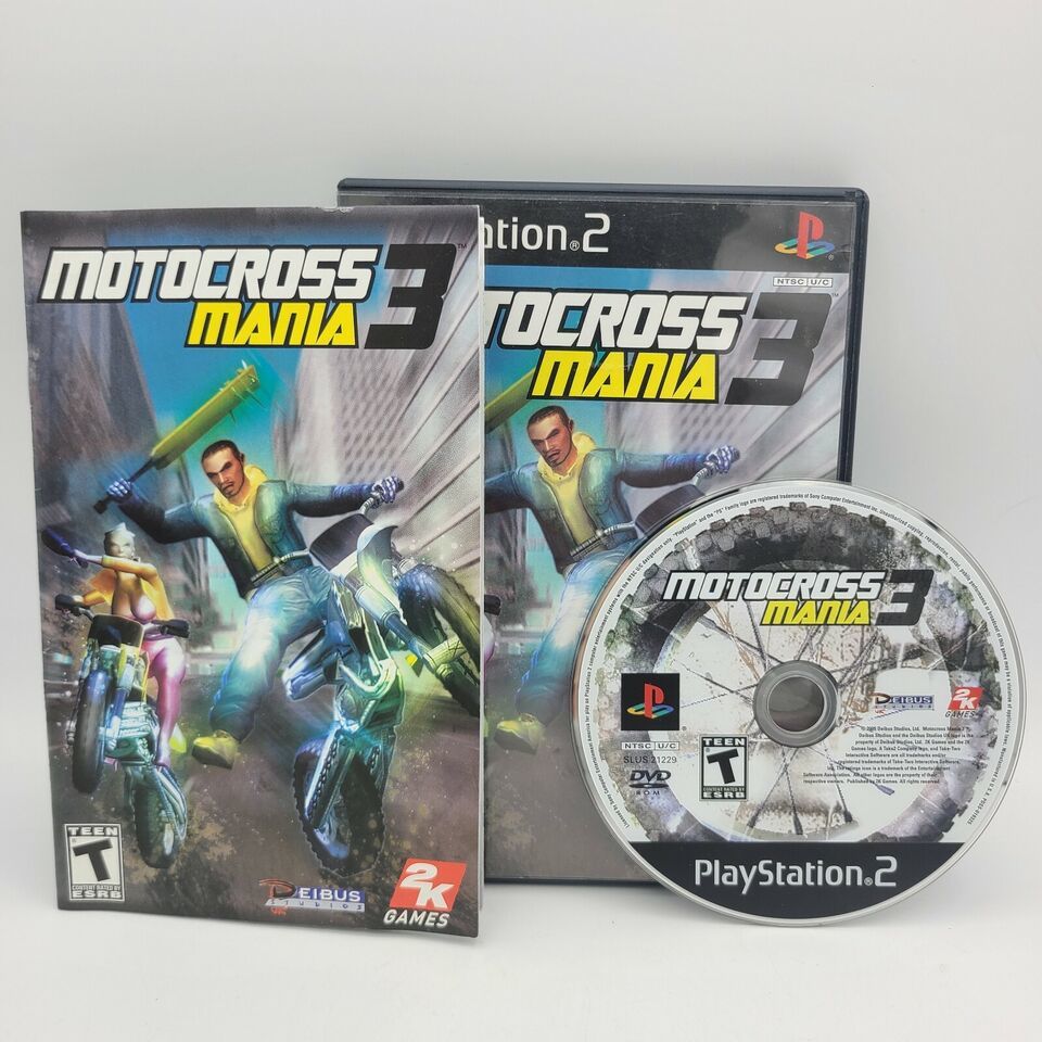 Motorcross Mania 3 Sony Playstation 2 PS2 Video Game Complete With Manua... - $0.99