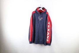 Vintage Reebok Mens 3XL Distressed Spell Out Houston Texans Football Hoodie Blue - $54.40