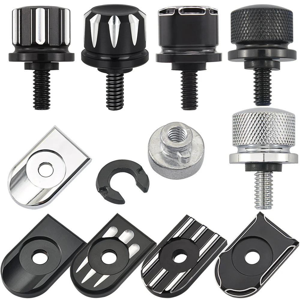 Motorcycle Rear Fender Seat Bolt Screw Nut Tab Kit Mount Knob Cover For Harley - £10.38 GBP+
