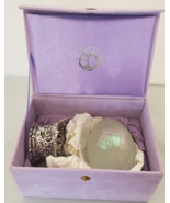 Vintage Arthur Court Etched Crystal 2000 Frosted Egg Rabbits With Stand ... - $70.53 CAD