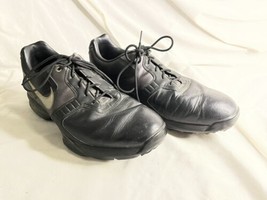 Nike Air Academy II Mens Golf Shoes Black Silver Lace Up 483248-001 Size 10 - £15.56 GBP