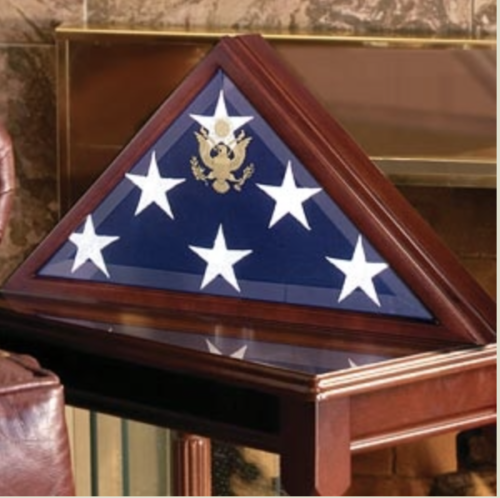 Primary image for AMERICAN VETERAN FLAG DISPLAY CASE BURIAL BOX WITH MEDALLION