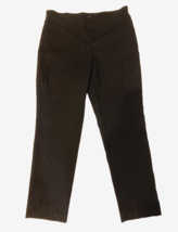 Laura Ashley Pants Womens Size 12 Black Dressy Career Tapered Flat Front Stretch - £9.99 GBP