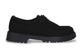 Boat derby shoes black women men vegan suede flat lace up casual dress size 3-12 - £101.02 GBP