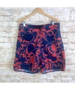 Patagonia Navy Blue Red Floral Hawaiian Lace Up Board Swim Shorts Size 34 - $27.06 CAD