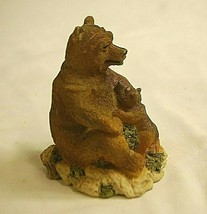 Brown Bear &amp; Cub Family Figurine Statue Home Novelty Resin Shelf Decor - $12.86