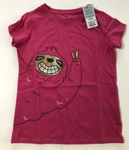 Cat &amp; Jack Girls Rainbow Braces Sloth Magenta Short Sleeve T-Shirt Size:... - £9.59 GBP