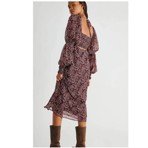 New Free People Aglow Midi Dress  $168 MEDIUM Chocolate - £70.50 GBP