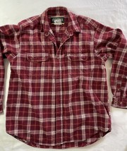 Field &amp; Stream Heavy Thick Flannel Shirt Red, Cream Tones Size XL VG - £16.11 GBP