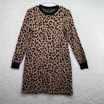 J Crew Dress Adult Extra Small Animal Print Sweater Long Sleeve Career W... - £19.46 GBP