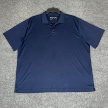 Ariat Polo Shirt Mens 2XL Blue Stretch Breathable Tek Golf Short Sleeve ... - $17.70