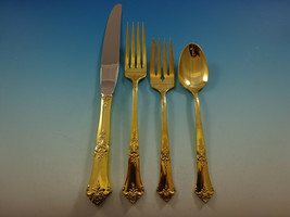 Stately Gold by State House Sterling Silver Flatware Service Set For 12 Vermeil - £2,794.54 GBP