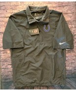 NIKE NFL Ind Colts Hot Black S/S Football Pullover Qtr Zip Jacket New Me... - $74.70 CAD