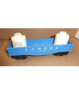 Vintage O Scale Blue 6112 Gondola Car with 2 Cannisters 8&quot; Long - £14.80 GBP