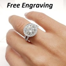 2.5 Ct Round Diamond Wedding Engagement Ring Solid 14K White Gold Over Ladies - £63.98 GBP