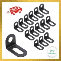 15Pcs Adjustable L-Shape Black Metal 90° Corner Brackets for Wood Furniture - £4.46 GBP