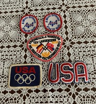 AVA American Volkssport Association USA Olympics 5 Sew On VintagePatches - $9.49