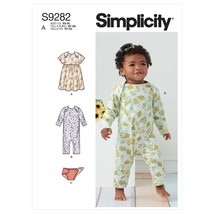 Simplicity Sewing Pattern 10990 / 9282 Infants Dress Romper Diaper Cover XS-XL - £6.66 GBP