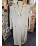 MARVIN RICHARDS Coat Trench Long tan camel 16w cashmere wool vintage - £122.31 GBP