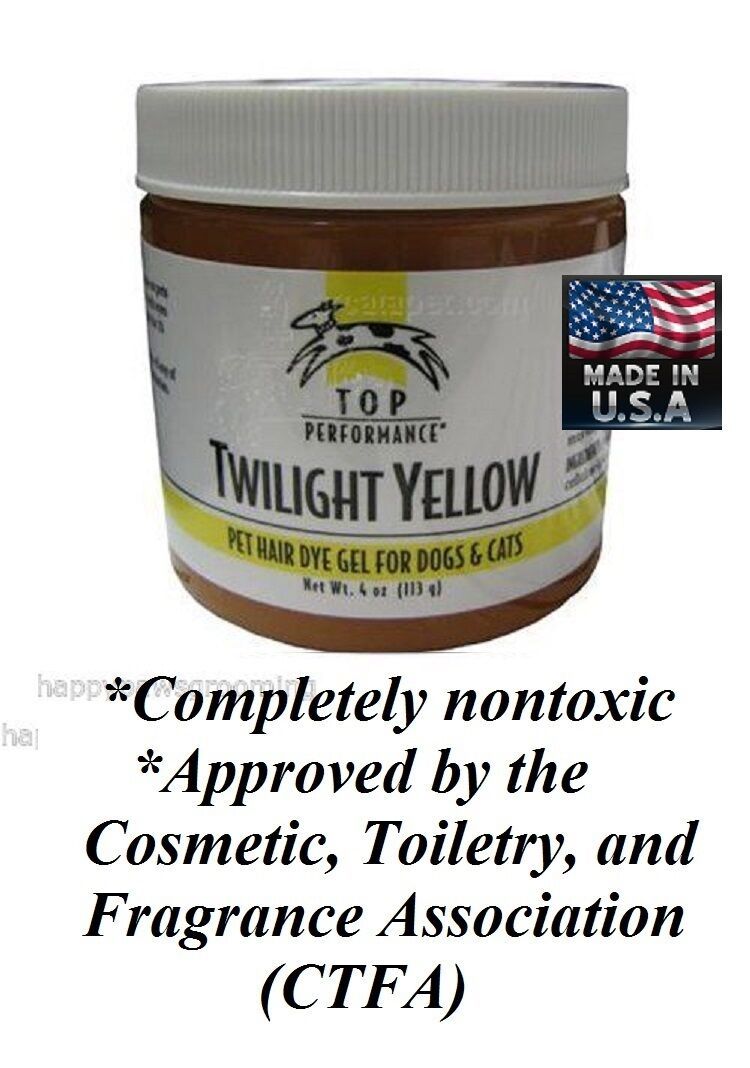 TP YELLOW HAIR DYE COLOR GEL DOG CAT PET Coat Fur Coloring Grooming*EASY... - $19.99