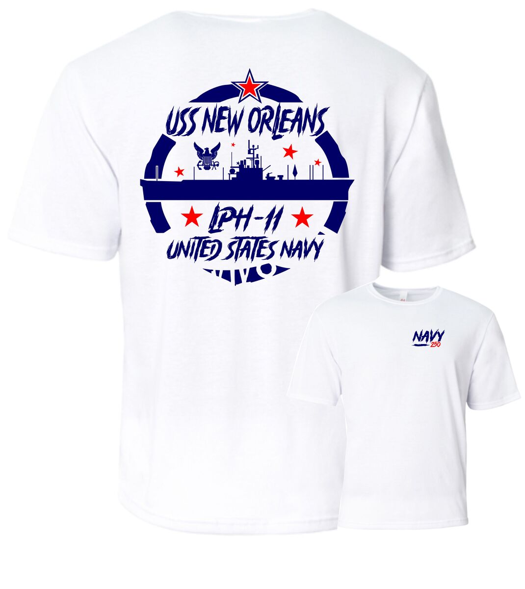 USS NEW ORLEANS LPH-11  Performance T-Shirt.  US NAVY - $22.95+