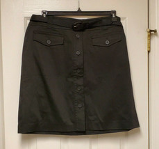 Jones of New York Women&#39;s Black Size 14 Button Front Skirt (NEW) - $26.68
