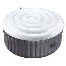Inflatable Hot Tub Cover 5.4ft Round Lid Weatherproof and Waterproof White - $79.68