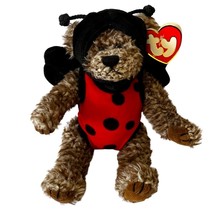 Ty Bugsy Bear in a Ladybug Costume Plush Stuffed Animal  Jointed - £11.09 GBP