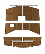 Northshore 37 Swim Platform Cockpit Pad Boat EVA Foam Faux Teak Floor Ma... - $1,632.76 CAD