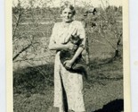 2 Black &amp; White Photos of Grandma and Her Cat 1940&#39;s - £14.22 GBP